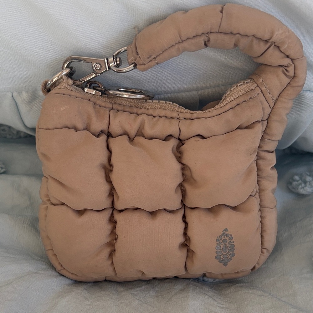 Free People Movement Quilted Micro Mini Bag in Tan